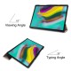 Tri-fold Stand PU Leather Case priekš Samsung Galaxy Tab S5e T720 / T725 - Rozā Zelts - sāniski atverams maciņš ar stendu