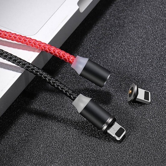 Usams 1M U-Sure Magnet US-SJ292 2.1A USB to Lightning cable - Melns - Apple iPhone / iPad magnētisks lādēšanas kabelis / vads