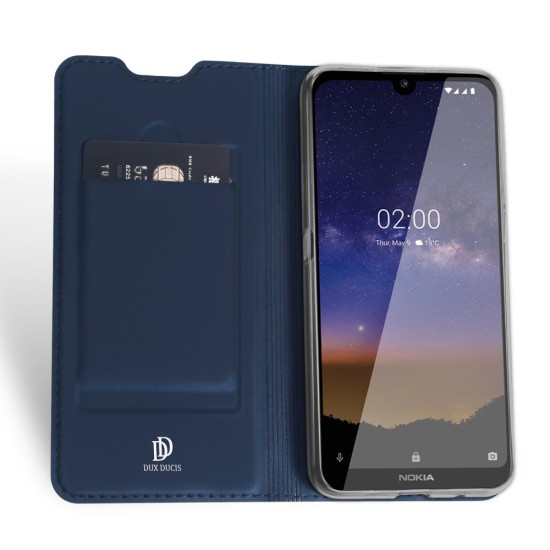 Dux Ducis Skin Pro series priekš Nokia 2.2 - Tumši Zils - sāniski atverams maciņš ar magnētu un stendu (ādas maks, grāmatiņa, leather book wallet case cover stand)