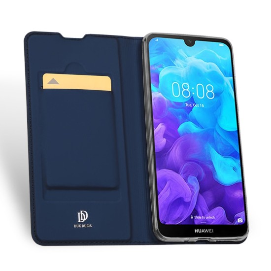 Dux Ducis Skin Pro series priekš Huawei Y5 (2019) / Honor 8s - Tumši Zils - sāniski atverams maciņš ar magnētu un stendu (ādas maks, grāmatiņa, leather book wallet case cover stand)