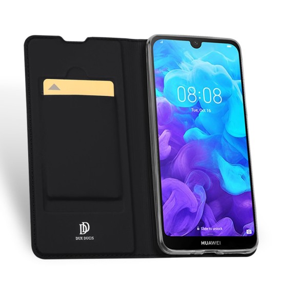 Dux Ducis Skin Pro series priekš Huawei Y5 (2019) / Honor 8s - Melns - sāniski atverams maciņš ar magnētu un stendu (ādas maks, grāmatiņa, leather book wallet case cover stand)