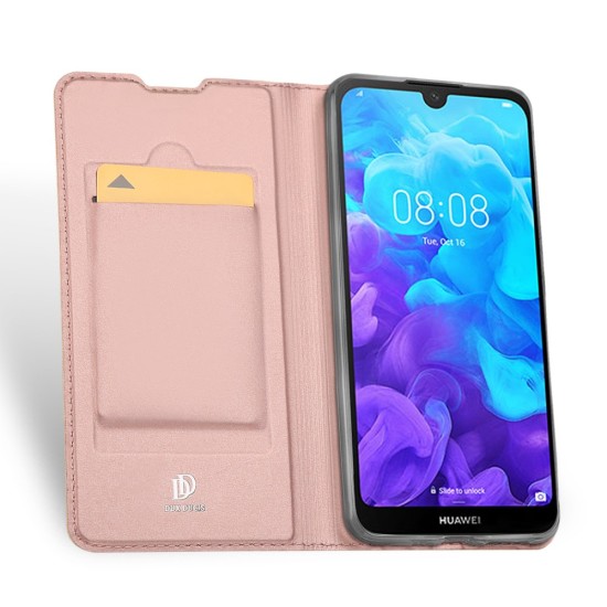 Dux Ducis Skin Pro series priekš Huawei Y5 (2019) / Honor 8s - Rozā Zelts - sāniski atverams maciņš ar magnētu un stendu (ādas maks, grāmatiņa, leather book wallet case cover stand)