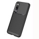 Beetle Series Carbon Fiber TPU Protection Phone Cover priekš Xiaomi Mi 9 SE - Melns - triecienizturīgs silikona aizmugures apvalks (bampers, vāciņš, slim TPU silicone case shell cover, bumper)