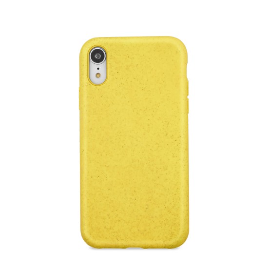 Forever Bioio Organic Back Case priekš Apple iPhone XS Max - Dzeltens - matēts silikona aizmugures apvalks / vāciņš no bioloģiski sadalītiem salmiem