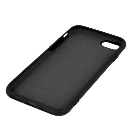 OEM Silicone Back Case (Microfiber Soft Touch) priekš Apple iPhone 6 Plus / 6S Plus - Melns - matēts silikona aizmugures apvalks