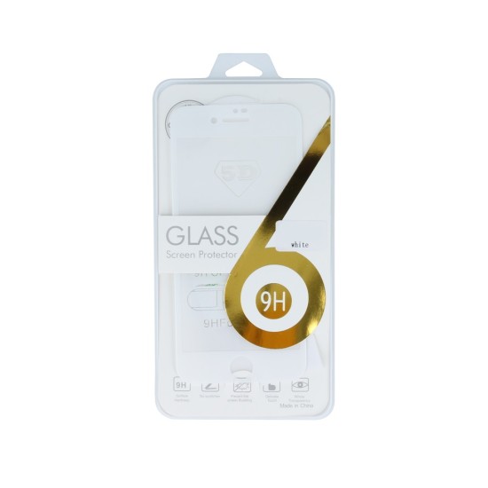 5D OEM Full Glue Tempered Glass screen protector priekš Apple iPhone 7 Plus / 8 Plus - Balts - Ekrāna Aizsargstikls / Bruņota Stikla Aizsargplēve (Full screen size curved)