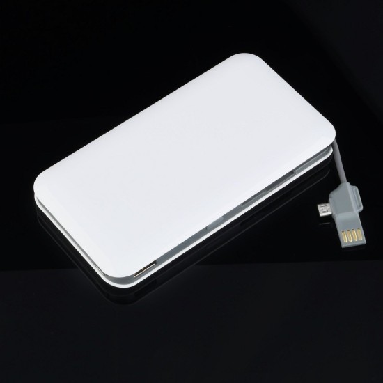 Silk 10000mAh USB 5V 2.1A Ligzda - Balts - Universāla ārējas uzlādes batereja lādētājs-akumulators (Power Bank)