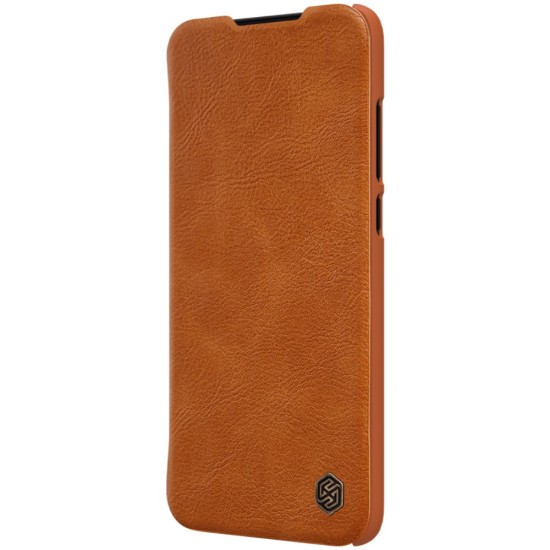 NILLKIN Qin Series Card Holder Leather Flip Case priekš Xiaomi Mi A3 - Brūns - sāniski atverams maciņš (ādas maks, grāmatiņa, leather book wallet case cover)
