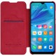 NILLKIN Qin Series Card Holder Leather Flip Case priekš Xiaomi Mi A3 - Sarkans - sāniski atverams maciņš (ādas maks, grāmatiņa, leather book wallet case cover)