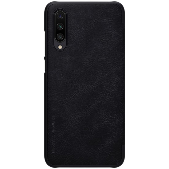 NILLKIN Qin Series Card Holder Leather Flip Case priekš Xiaomi Mi A3 - Melns - sāniski atverams maciņš (ādas maks, grāmatiņa, leather book wallet case cover)