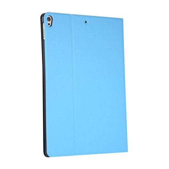 PU Leather Stand Tablet Cover Case priekš Apple iPad 10.2 (2019 / 2020 / 2021) / Air 3 10.5 (2019) / iPad Pro 10.5 (2017) - Gaiši Zils - sāniski atverams maciņš ar stendu