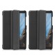 Tri-fold Stand PU Smart Auto Wake/Sleep Leather Case priekš Samsung Galaxy Tab A 8.0 (2019) T290 / T295 - Melns - sāniski atverams maciņš ar stendu