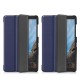Tri-fold Stand PU Smart Auto Wake/Sleep Leather Case priekš Samsung Galaxy Tab A 8.0 (2019) T290 / T295 - Tumši Zils - sāniski atverams maciņš ar stendu