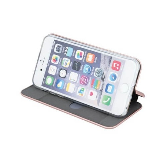 Smart Diva priekš Apple iPhone X / XS - Rozā zelts - sāniski atverams maciņš ar stendu (ādas maks, grāmatiņa, leather book wallet case cover stand)