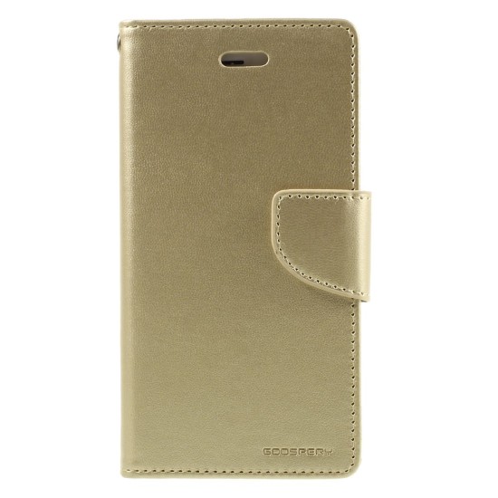 Mercury Bravo Flip Case priekš Apple iPhone XR - Zelts - sāniski atverams maciņš ar stendu (ādas grāmatveida maks, leather book wallet cover stand)