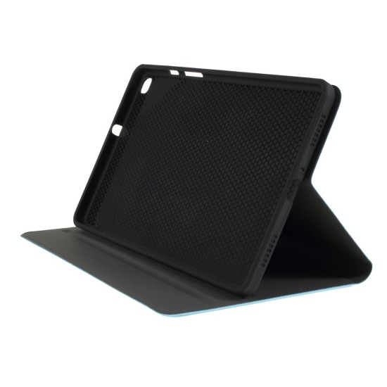 PU Leather Stand Shell Case priekš Samsung Galaxy Tab A 8.0 (2019) T290 / T295 - Gaiši Zils - sāniski atverams maciņš ar stendu
