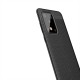 Litchi Skin PU Leather Coated TPU Mobile Phone Case priekš Samsung Galaxy S20 Ultra 5G G988 - Melns - ādas imitācijas triecienizturīgs silikona aizmugures apvalks (maciņš, bampers, vāciņš, slim cover, bumper, back case)