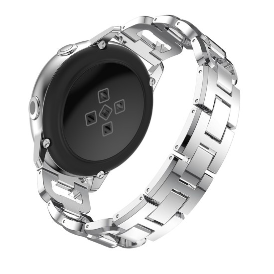 20mm D-shape Rhinestone Decor Alloy Watch Bracelet - Серебристый - ремешок для часов из нержавеющей стали для умных часов