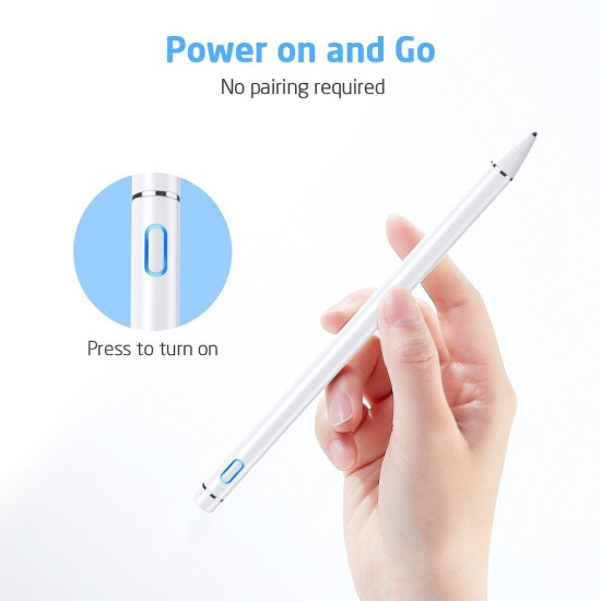 ESR Active Capacitive Pen Touch Screen Stylus Drawing - Universāls vadības kociņš - Balts - pildspalva priekš ekrāniem (Apple Pencil MK0C2ZM/A / Samsung S Pen EJ-PT860BJEGWW analogs)