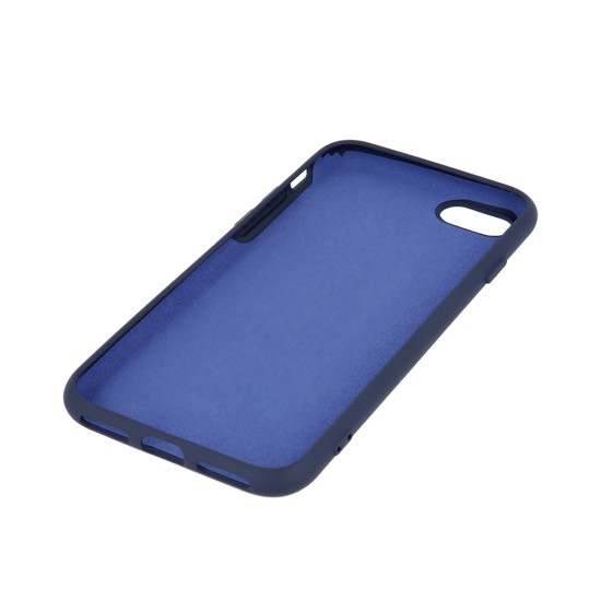 OEM Silicone Back Case (Microfiber Soft Touch) для Samsung Galaxy A71 A715 - Тёмно Синий - матовая силиконовая накладка / бампер