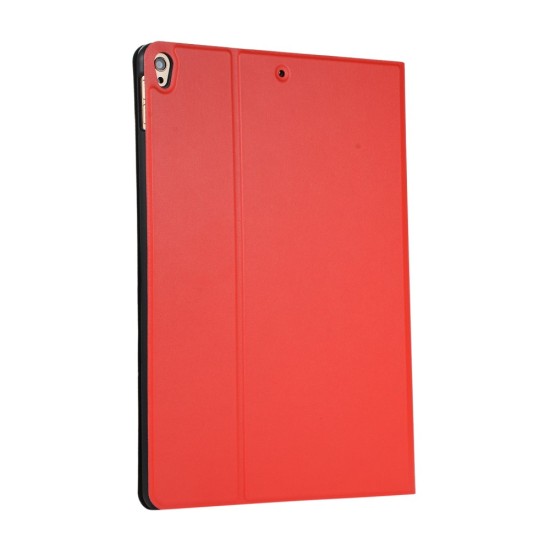 PU Leather Stand Tablet Cover Case priekš Apple iPad 10.2 (2019 / 2020 / 2021) / Air 3 10.5 (2019) / iPad Pro 10.5 (2017) - Sarkans - sāniski atverams maciņš ar stendu
