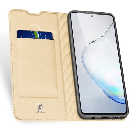 Dux Ducis Skin Pro series priekš Samsung Galaxy Note 10 Lite N770 - Zelts - sāniski atverams maciņš ar stendu (ādas maks, grāmatiņa, leather book wallet case cover stand)