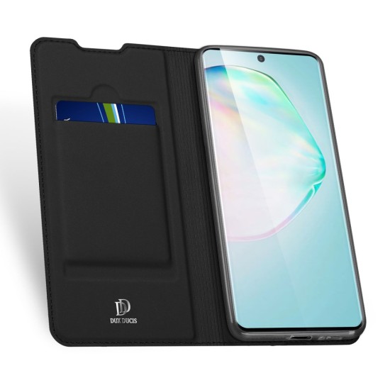 Dux Ducis Skin Pro series priekš Samsung Galaxy S10 Lite G770 - Melns - sāniski atverams maciņš ar magnētu un stendu (ādas maks, grāmatiņa, leather book wallet case cover stand)