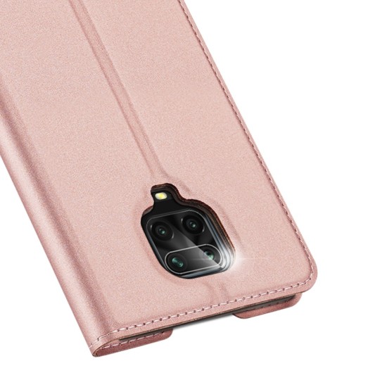 Dux Ducis Skin Pro series priekš Xiaomi Redmi Note 9 Pro - Rozā Zelts - sāniski atverams maciņš ar magnētu un stendu (ādas maks, grāmatiņa, leather book wallet case cover stand)
