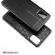Litchi Skin PU Leather Coated TPU Mobile Phone Case priekš Samsung Galaxy A41 A415 - Melns - ādas imitācijas triecienizturīgs silikona aizmugures apvalks (maciņš, bampers, vāciņš, slim cover, bumper, back case)