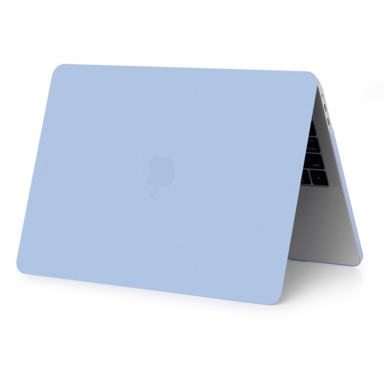 Matte Plastic Protective Case priekš Apple MacBook Air 13-inch (2018 / 2019) A1932; (2020) A2179; M1 (2020) A2337 - Gaiši Zils - matēts plastikas no abām pusēm apvalks / maciņš