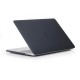 Matte Plastic Protective Case priekš Apple MacBook Pro 13-inch (2016 - 2022) A1706 / A1708 / A1989 / A2159 / A2251 / A2289 / A2338 - Melns - matēts plastikas no abām pusēm apvalks / maciņš