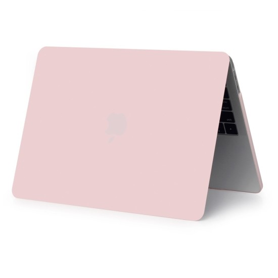 Matte Plastic Protective Case priekš Apple MacBook Pro 13-inch (2016 - 2022) A1706 / A1708 / A1989 / A2159 / A2251 / A2289 / A2338 - Rozā - matēts plastikas no abām pusēm apvalks / maciņš