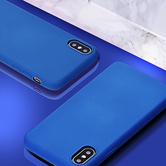 Forcell Silicone Lite Back Case priekš Huawei Y6P - Zils - matēts silikona aizmugures apvalks / vāciņš