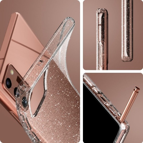 Spigen Liquid Crystal Back Case Back Case priekš Samsung Galaxy Note 20 N980 - Caurspīdīgs - silikona aizmugures apvalks  / bampers-vāciņš