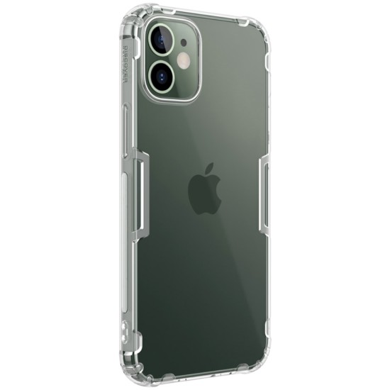 NILLKIN Nature 0.6mm Soft TPU Phone Case priekš Apple iPhone 12 mini - Caurspīdīgs - silikona aizmugures apvalks (bampers, vāciņš, slim TPU silicone case shell cover, bumper)