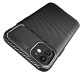 Carbon Fiber Texture Shockproof TPU Phone Cover priekš Apple iPhone 12 mini - Melns - triecienizturīgs silikona aizmugures apvalks / bampers-vāciņš
