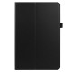 Litchi Texture Leather Stand Protective Case priekš Samsung Galaxy Tab S7 T870 / T875 / Tab S8 X700 / X706 - Melns - sāniski atverams maciņš ar stendu