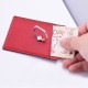 Universal Adhesive PU Leather Credit Card Pocket with Finger Grip Kickstand / Built-in Magnet Iron - Sarkans - universāls pielīmējams ādas karšu turētājs ar gredzenu-statīvu / ar iebūvētu magnētu