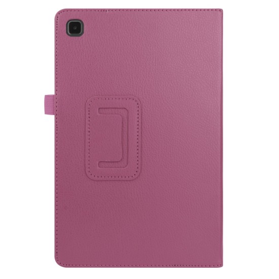 Litchi Texture Leather Stand Protective Case priekš Samsung Galaxy Tab A7 (2020 / 2022) T500 / T505 / T509 - Violets - sāniski atverams maciņš ar stendu