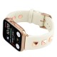 Genuine Leather Watchband with Rose Gold Fastener для Apple Watch 42 / 44 / 45 mm / Ultra 49 mm - Бежевый - ремешок для часов из натуральной кожи с застёжкой