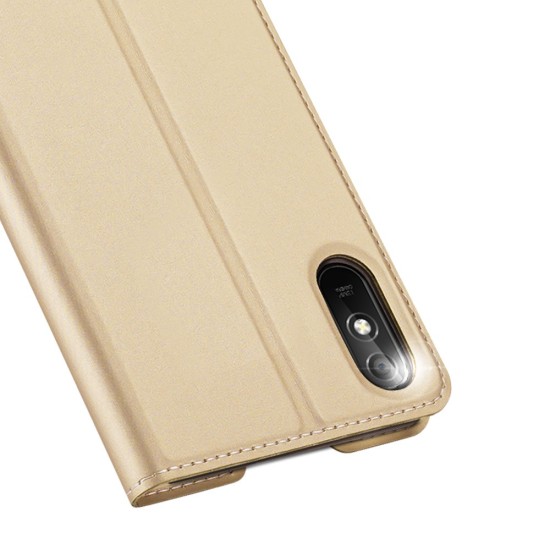 Dux Ducis Skin Pro series priekš Xiaomi Redmi 9A - Zelts - sāniski atverams maciņš ar magnētu un stendu