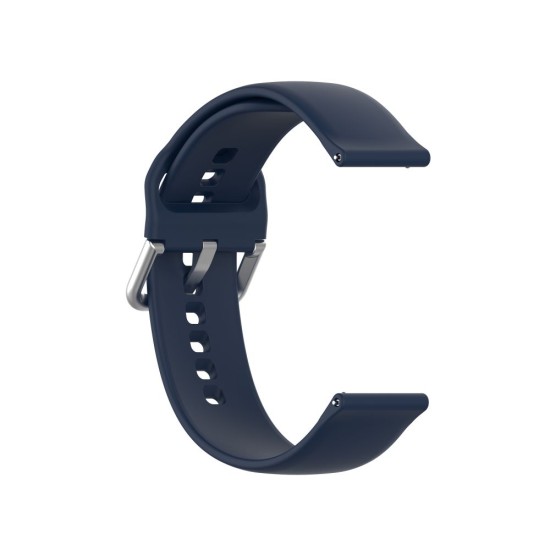 22mm Tech-Protect Icon Series Silicone Watchband Strap - Tumši Zils - silikona siksniņas (jostas) priekš pulksteņiem