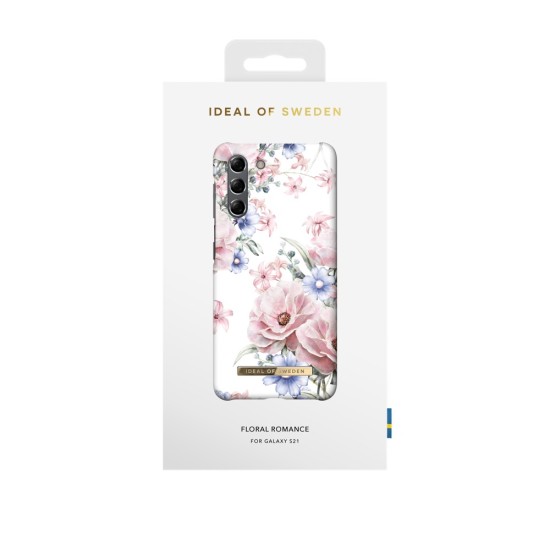 iDeal of Sweden Fashion CS17 Back Case для Samsung Galaxy S21 G991 - Floral Romance - пластиковый чехол-накладка с встроенной металической пластиной / бампер-крышка