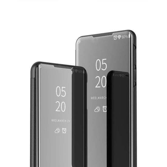 Smart Clear View Book Case priekš Samsung Galaxy A12 A125 - Zelts - sāniski atverams grāmatveida maciņš ar stendu