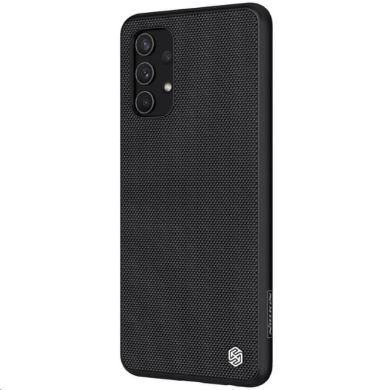 NILLKIN Textured Back Case priekš Samsung Galaxy A32 4G A325 - Melns - silikona / plastikāta aizmugures apvalks / bampers-vāciņš