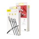 Baseus 1.2M 3in1 Charging Cable 3.5A USB to Lightning / Micro USB / Type-C cable - Melns - universāls lādēšanas un datu kabelis / vads