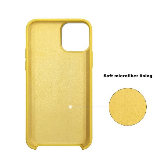 Forcell Silicone Case (Microfiber Soft Touch) priekš Samsung Galaxy A72 A725 - Dzeltens - matēts silikona apvalks / bampers-vāciņš