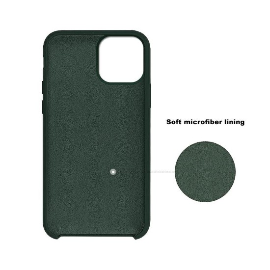 Forcell Silicone Case (Microfiber Soft Touch) priekš Samsung Galaxy S21 Ultra G998 - Zaļš - matēts silikona apvalks / bampers-vāciņš