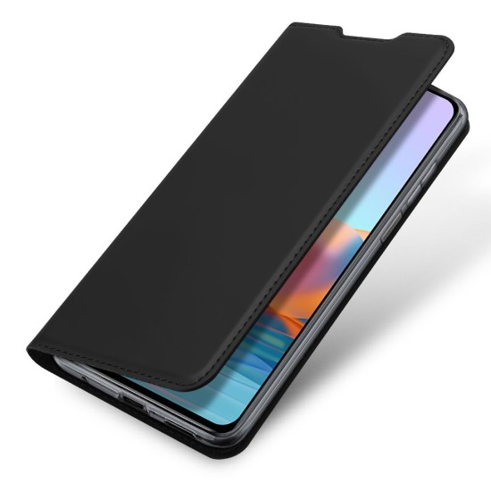 Dux Ducis Skin Pro series priekš Xiaomi Redmi Note 10 5G / Poco M3 Pro - Melns - sāniski atverams maciņš ar magnētu un stendu