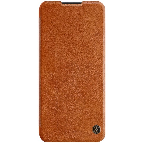 NILLKIN Qin Series Card Holder Leather Flip Case priekš OnePlus Nord N10 5G - Brūns - sāniski atverams maciņš / grāmatveida maks